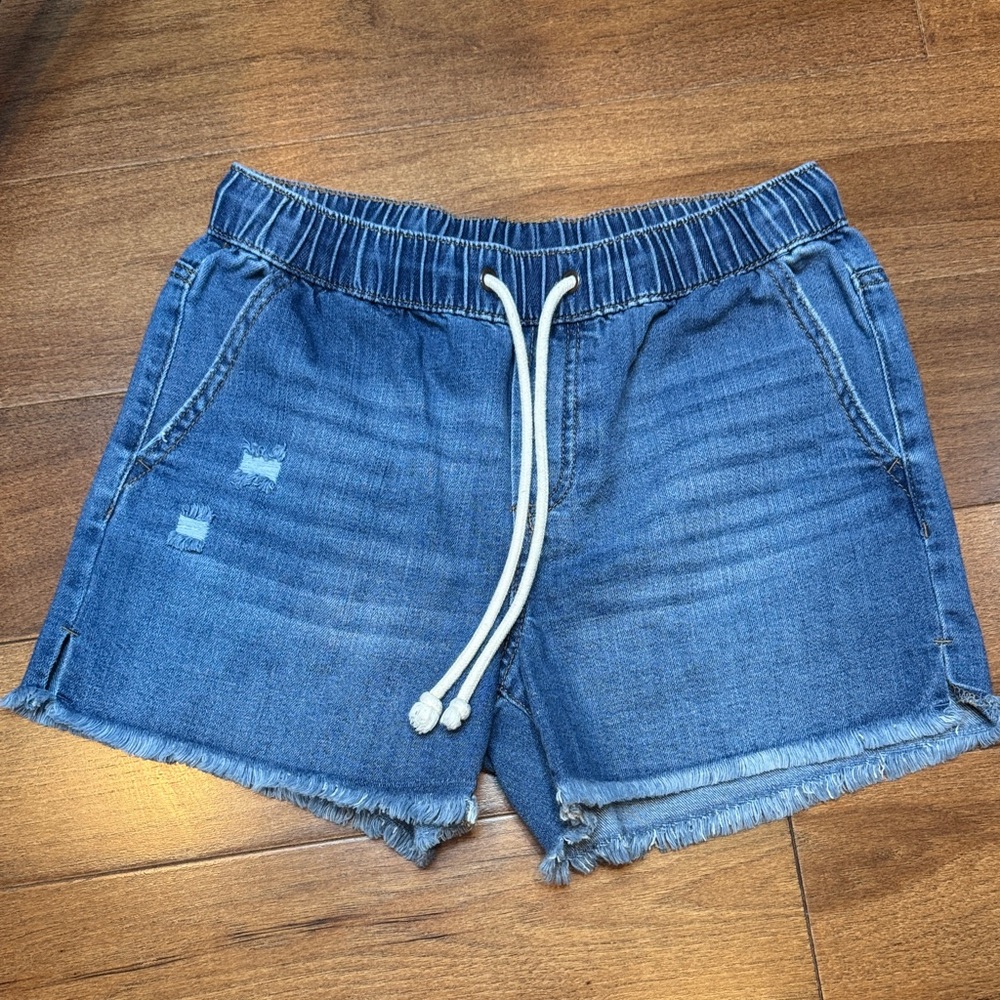 NO BOUNDARIES Soft Denim Drawstring Shorts - Picture 1 of 5